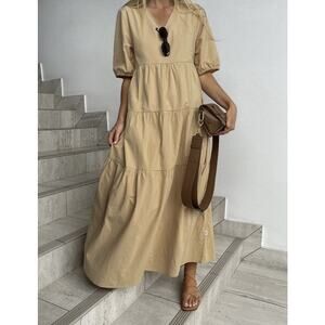 NWT Araminta James Acropolis Dress, Tan - L